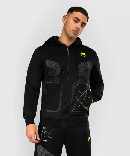 VENUM: TRAINING CAMP 4.0 FULL ZIP HOODIE - SVART/NEONGRÖN