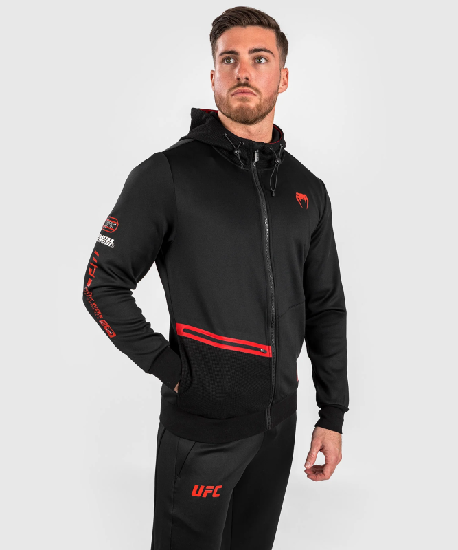 VENUM: UFC ADRENALINE FIGHT WEEK MEN'S ZIP HOODIE - SVART