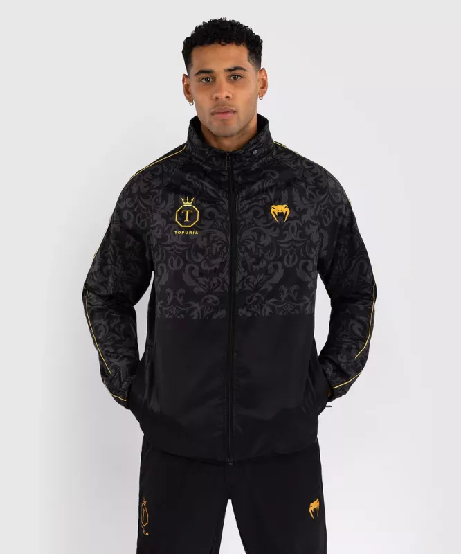 VENUM: x ILIA TOPURIA UNMATCHED TRACK JACKET - BLACK/GOLD