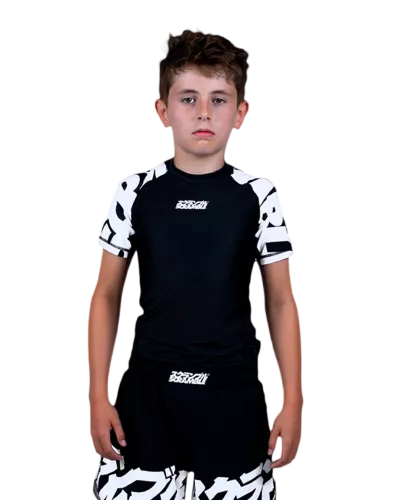 SCRAMBLE: BAKA KIDS RASHGUARD - SVART/VIT