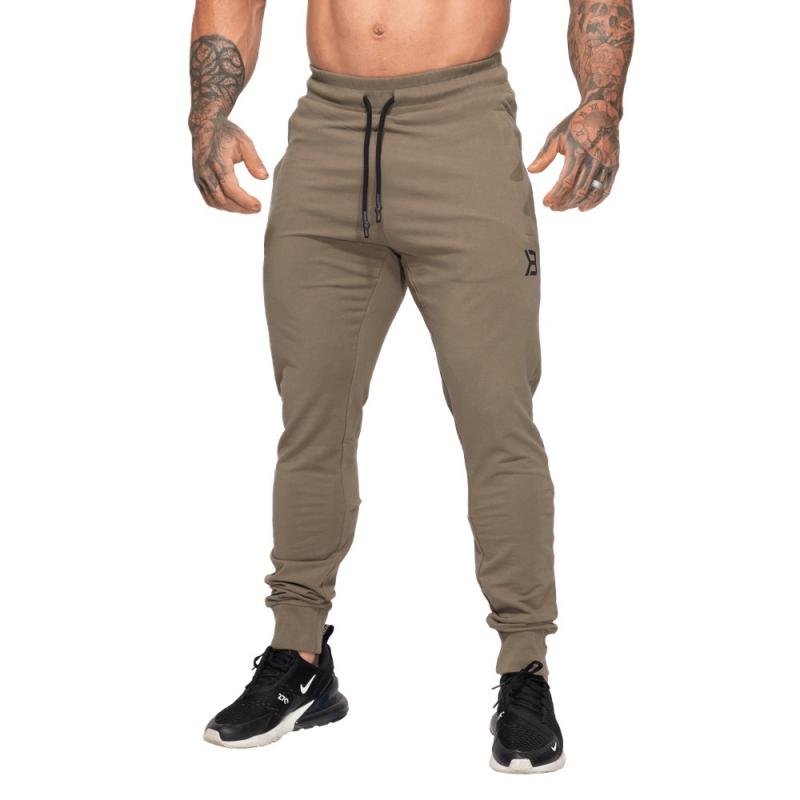 BETTER BODIES: TAPERED JOGGERS V2 - WASHED GREEN - WASHED GREEN