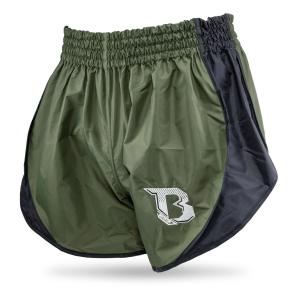 BOOSTER: RETRO HYBRID MUAY THAI SHORTS - GRÖN/SVART