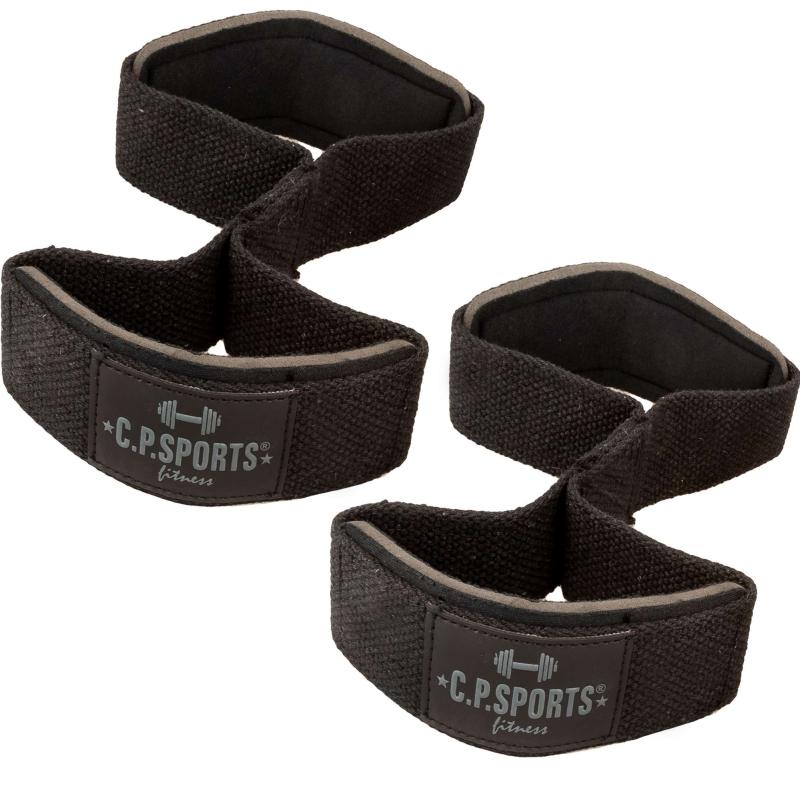 C.P SPORTS: FIGURE 8 STRAPS LIFTING LOOPS - SVART