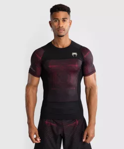 VENUM: G-FIT AIR MEN'S SORT SLEEVE RASHGUARD - DEEP BLACK/FIRE RED