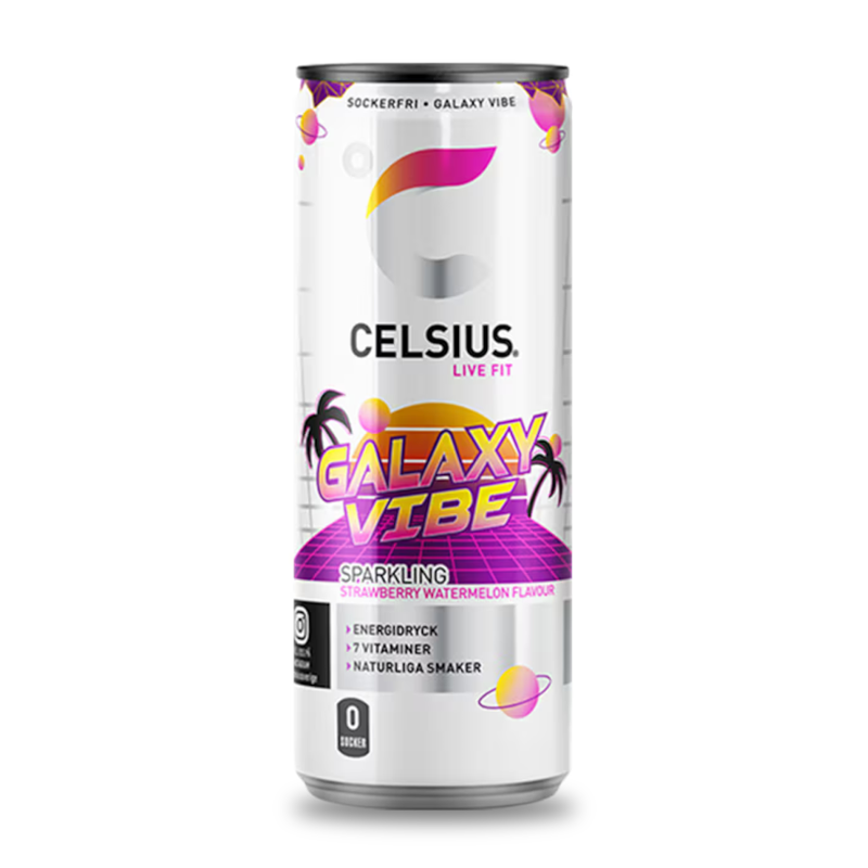 CELSIUS: ENERGIDRYCK GALAXY VIBE STRAWBERRY WATERMELON - 355ml