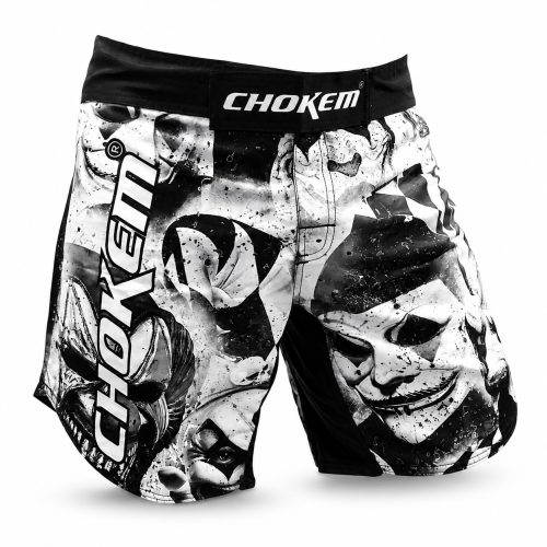 CHOKEM: JOKEM MMA SHORTS - SVART/VIT