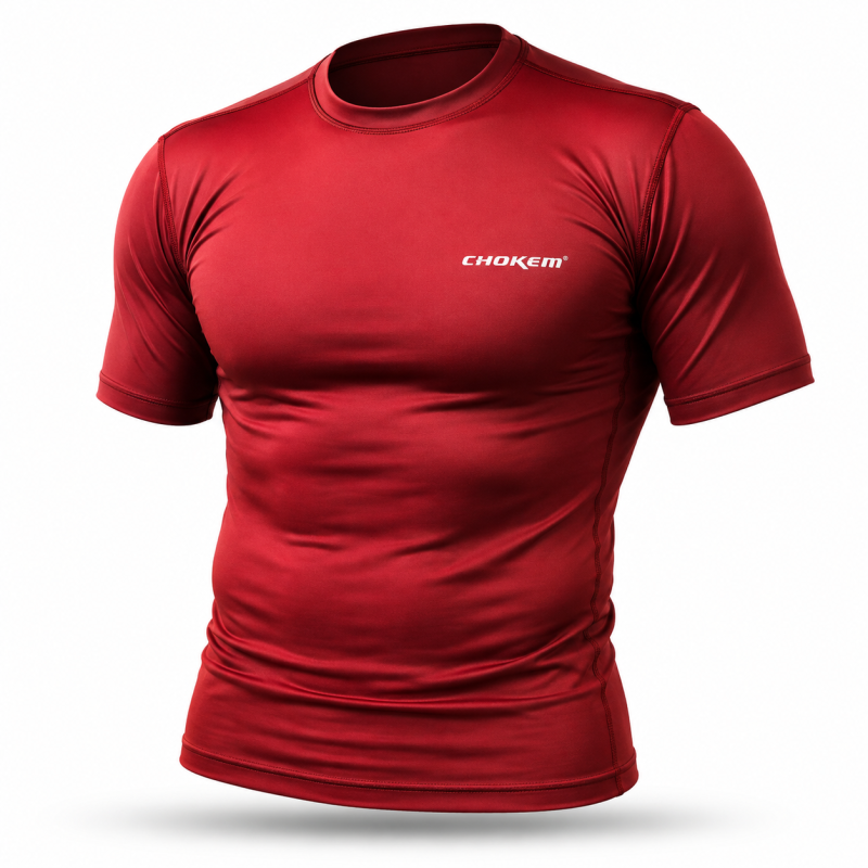 CHOKEM: CLEAN CUT RASHGUARD - VINRÖD