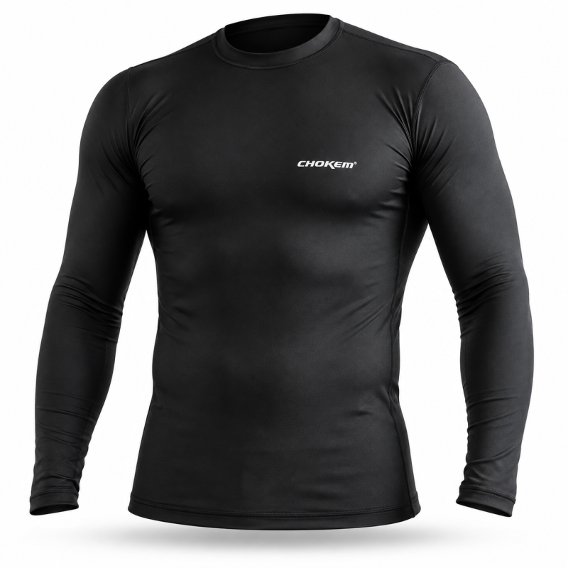 CHOKEM: CLEAN CUT LÅNGÄRMAD RASHGUARD - SVART