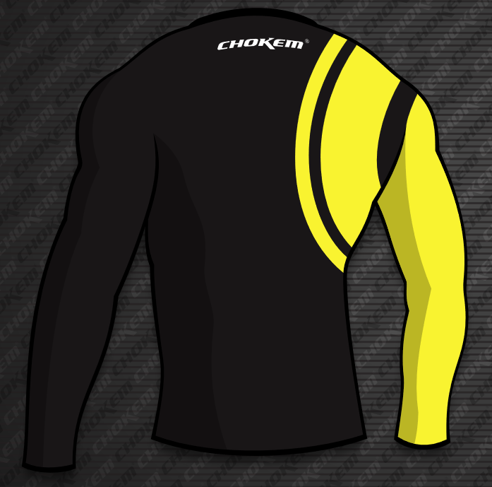 CHOKEM: KIDS RANKED RASHGUARD LÅNGÄRMAD - GUL