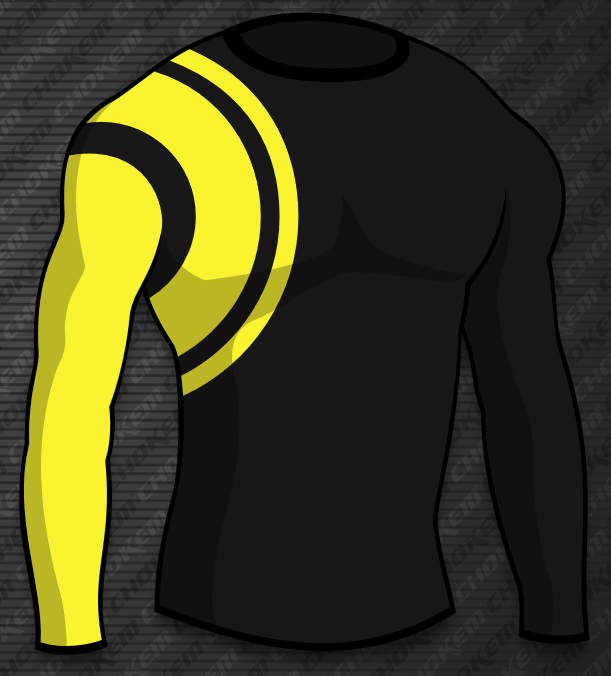 CHOKEM: KIDS RANKED RASHGUARD LÅNGÄRMAD - GUL