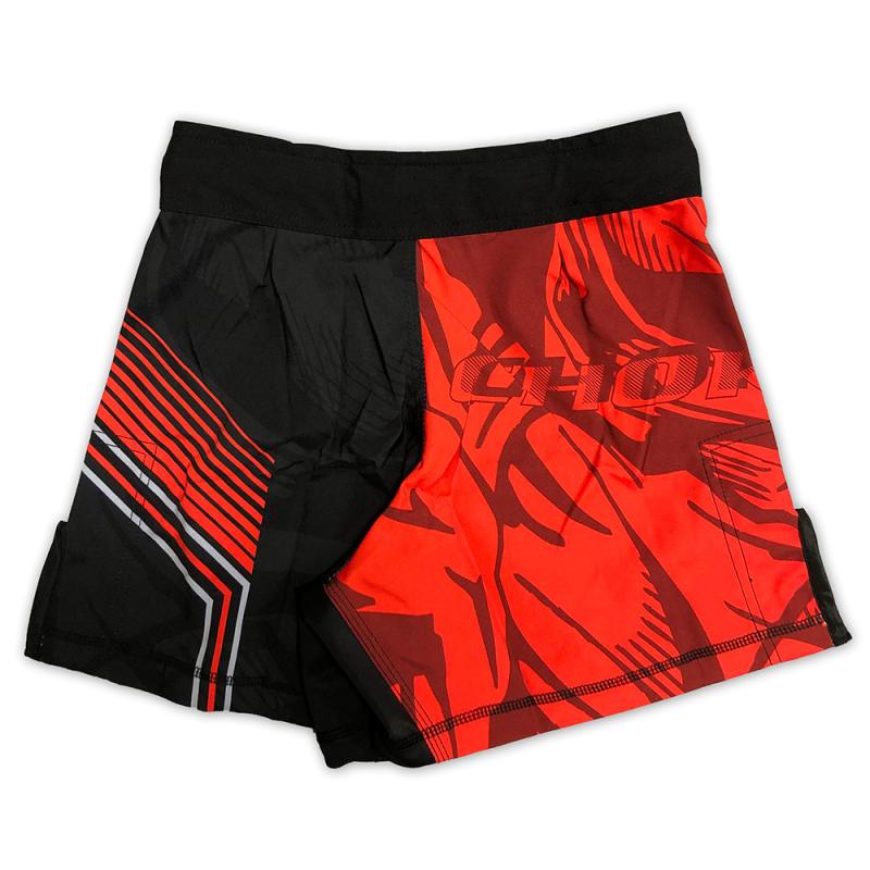 CHOKEM: KIDS BRAWL MMA SHORTS - SVART/RÖD
