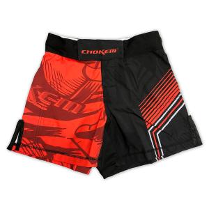 CHOKEM: KIDS BRAWL MMA SHORTS - SVART/RÖD