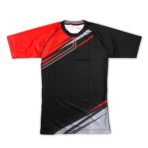 CHOKEM: BRAWL RASHGUARD - BLACK/RED