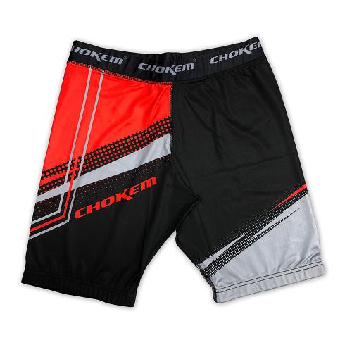 CHOKEM: BRAWL VALE TUDO SHORTS - BLACK/RED