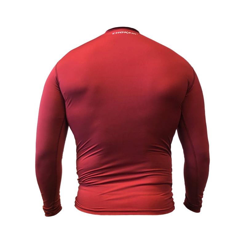 CHOKEM: CLEAN CUT LÅNGÄRMAD RASHGUARD - VINRÖD