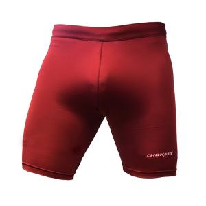 CHOKEM: CLEAN CUT VALE TUDO SHORTS - RED WINE