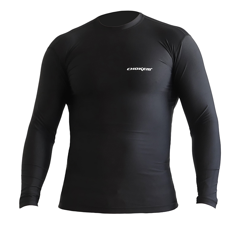 CHOKEM: CLEAN CUT LÅNGÄRMAD RASHGUARD - SVART