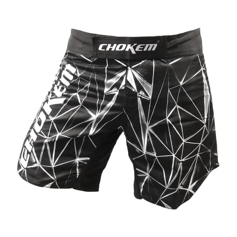 CHOKEM: CRYSTAL MMA SHORTS - SVART/VIT
