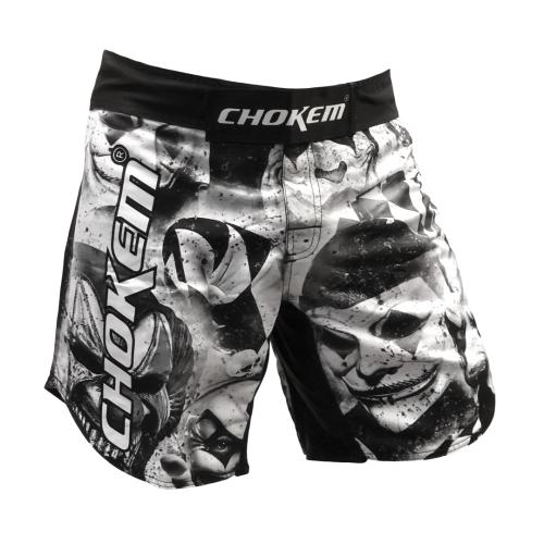 CHOKEM: JOKEM MMA SHORTS - BLACK/WHITE