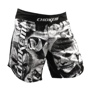 CHOKEM: JOKEM MMA SHORTS - BLACK/WHITE