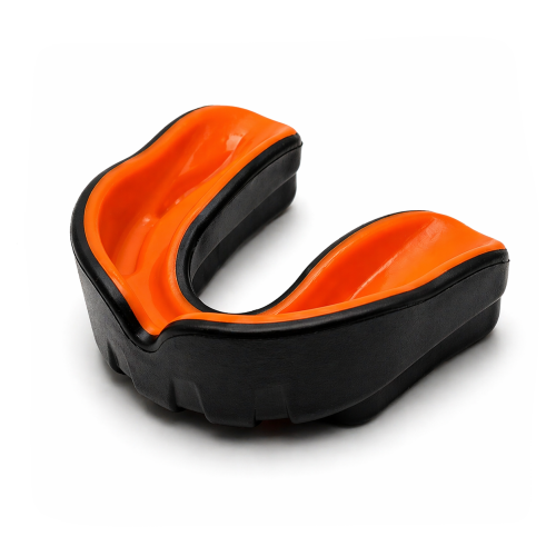 CHOKEM: SOLID MOUTHGUARD DUAL LAYER - BLACK/ORANGE