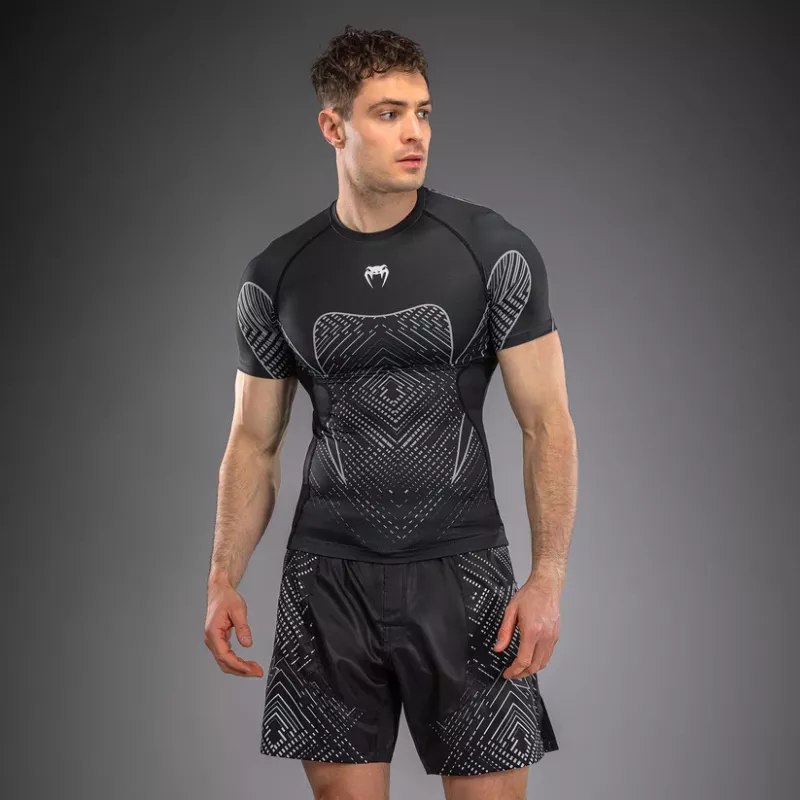 VENUM: MIDNIGHT FURY SHORT SLEEVE RASHGUARD - BLACK/GREY/SILVER