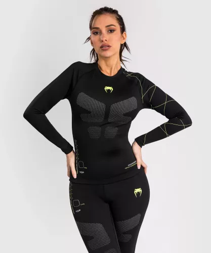 VENUM: TRAINING CAMP 4.0 WOMENS LÅNGÄRMAD RASHGUARD - SVART/NEONGRÖN