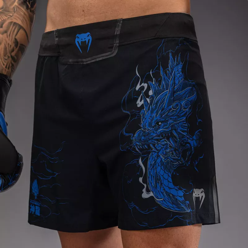 VENUM: THUNDER DRAGON FIGHTSHORTS - SVART / KUNGSBLÅ
