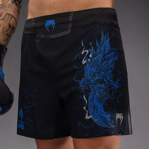 VENUM: THUNDER DRAGON FIGHTSHORTS - SVART / KUNGSBLÅ