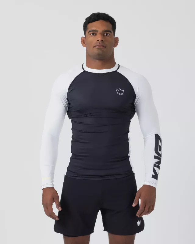 KINGZ: RANKED PERFORMANCE V2 L/S RASHGUARD - WHITE