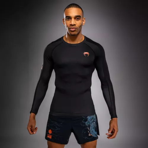 VENUM: THUNDER DRAGON LONG SLEEVE RASHGUARD - BLACK/GREY/COPPER