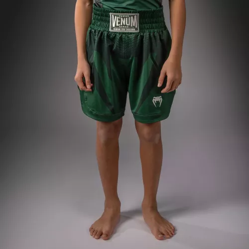 VENUM: ATTACK KIDS BOXING SHORTS - FOREST / OFF / WHITE / GREEN