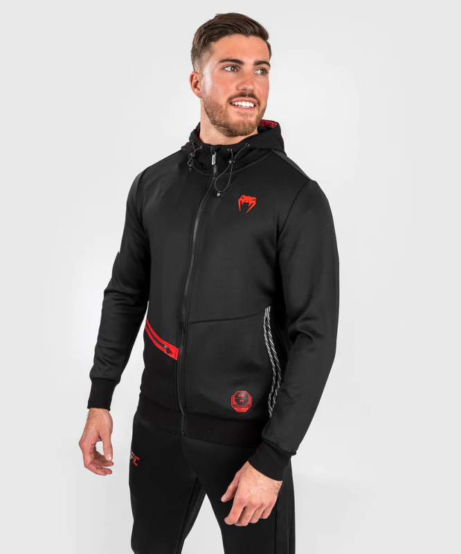 VENUM: UFC ADRENALINE FIGHT WEEK MEN'S ZIP HOODIE - SVART