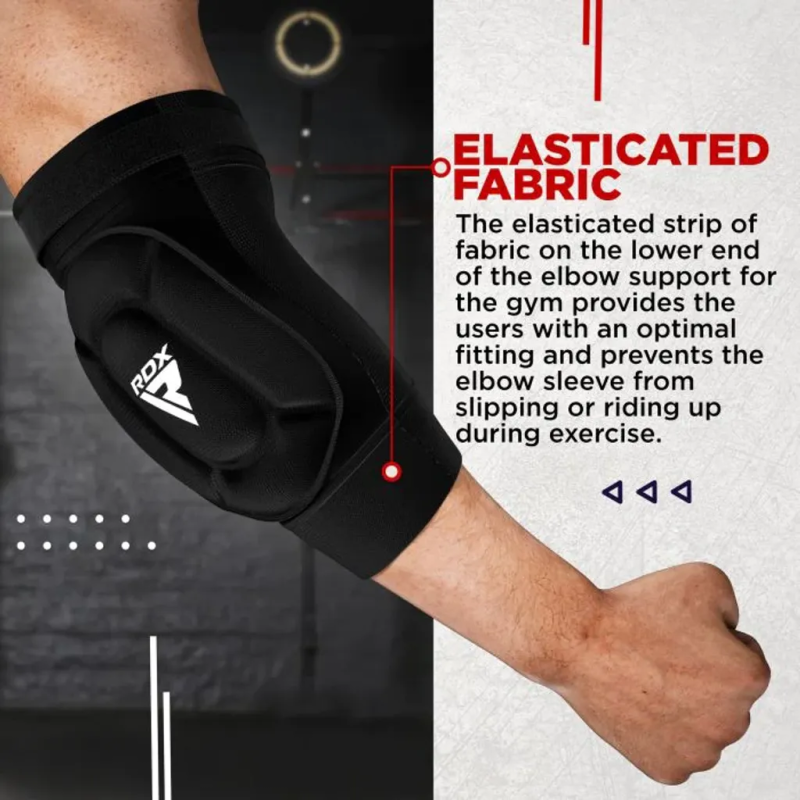 RDX: HOSIERY FOAM ARMBÅGSSKYDD - SVART/VIT