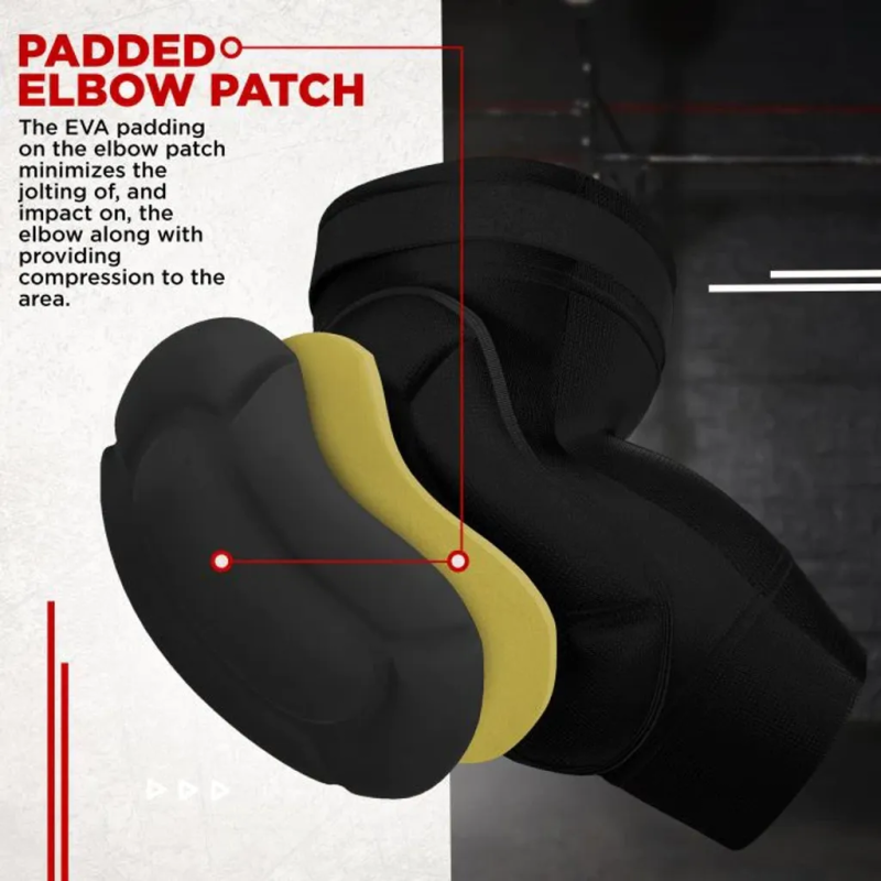 RDX: HOSIERY FOAM ARMBÅGSSKYDD - SVART/VIT