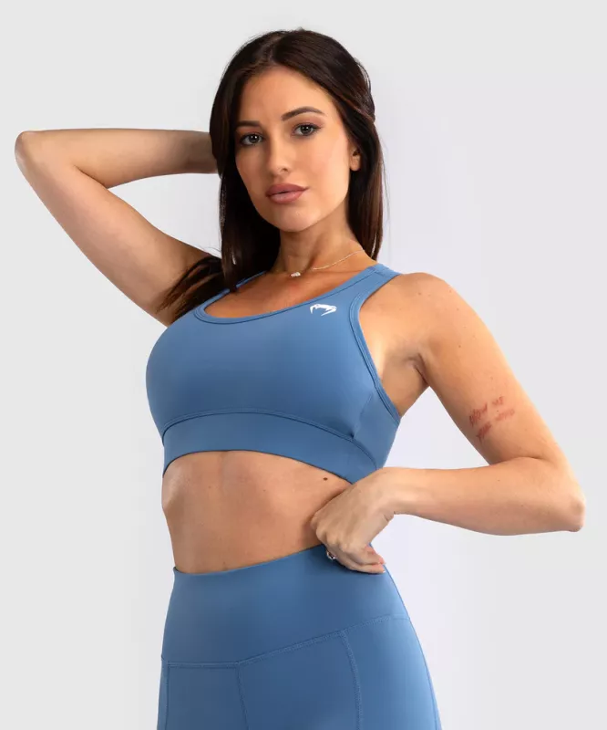 VENUM: ESSENTIAL WOMEN'S MEDIUM IMPACT SPORTS BRA - STORM BLUE