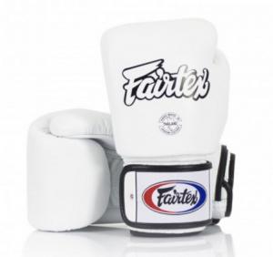 FAIRTEX: TIGHT FIT BOXING GLOVES - WHITE