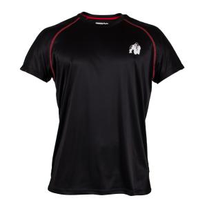 GORILLA WEAR: PERFORMANCE T-SHIRT - BLACK/RED