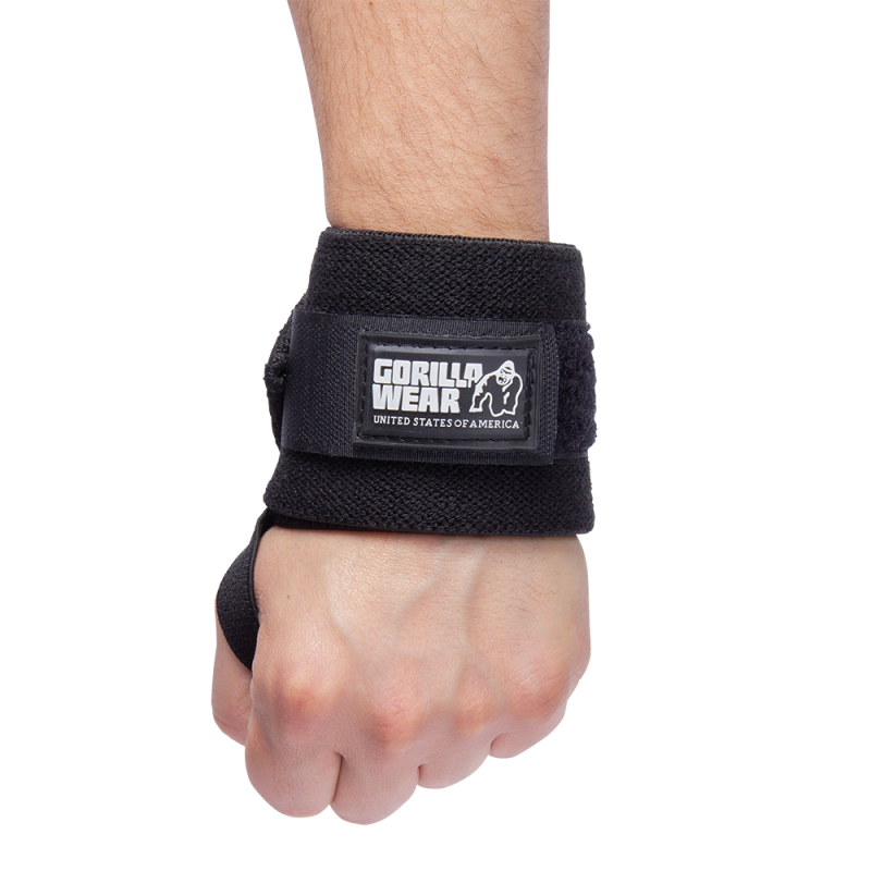 GORILLA WEAR: WRIST WRAPS BASIC - SVART