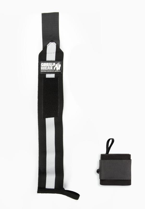 GORILLA WEAR: WRIST WRAPS ULTRA - SVART/VIT