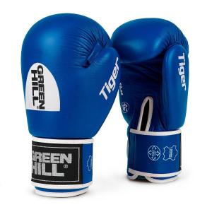 GREEN HILL: AIBA APPROVED TIGER BOXING GLOVES - BLUE