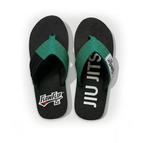 FLOWFLIP: JIU JITSU YOUTH GREEN BELT FLIP FLOPS