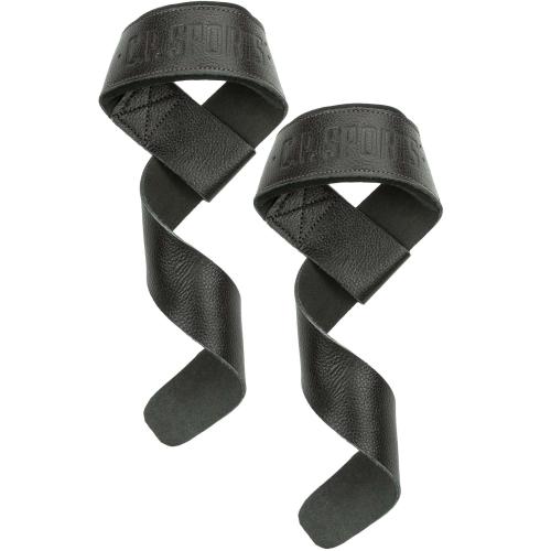 C.P SPORTS: PADDED LEATHER STRAPS - BLACK