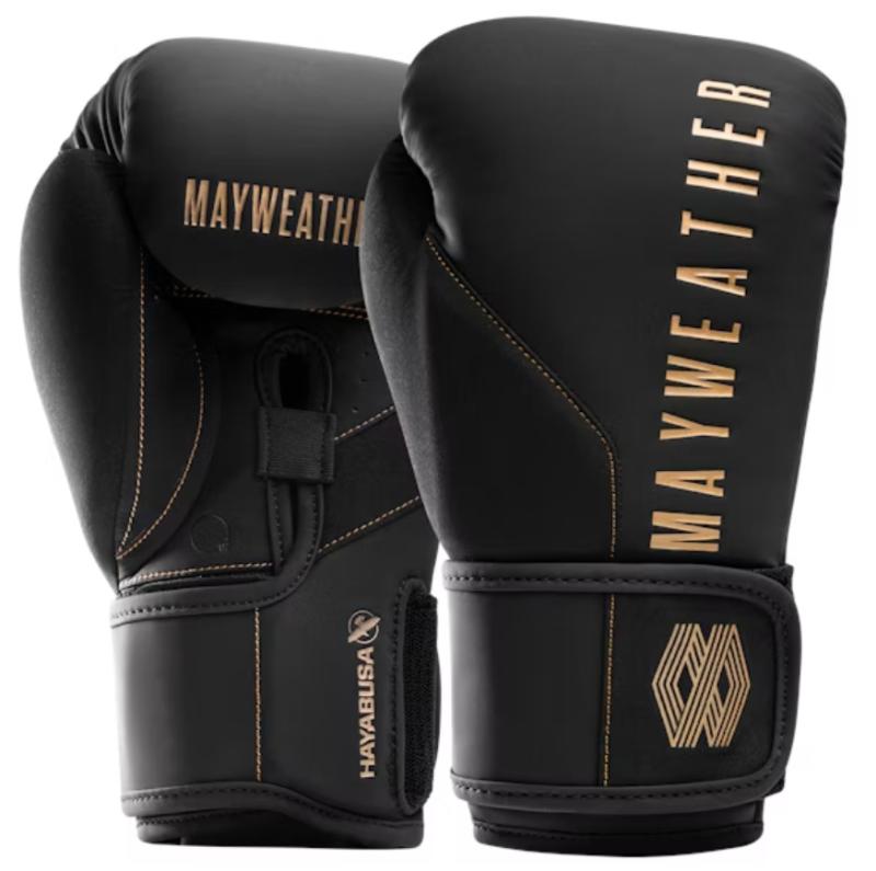 HAYABUSA: MAYWEATHER CHAMP BOXING GLOVES - BLACK/GOLD