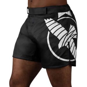 HAYABUSA: ICON MID-LENGHT FIGHTSHORTS - SVART/VIT