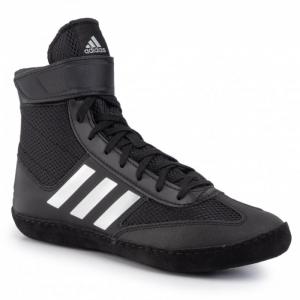 ADIDAS: COMBAT SPEED 5 WRESTLING SHOES - BLACK/SILVER