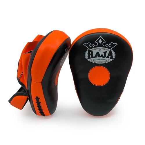 RAJA: FOCUS MITTS SEMI 1 PAIR - BLACK/ORANGE