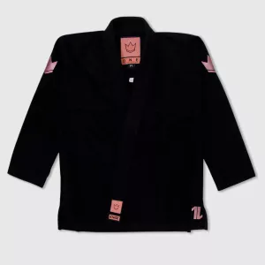 KINGZ: THE ONE WOMENS KIMONO WITH FREE WHITE BELT - BLACK