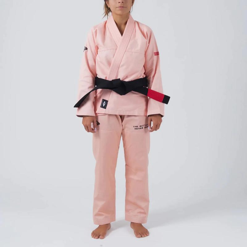 MAEDA: RED LABLE WOMENS JIU JITSU GI - PEACH