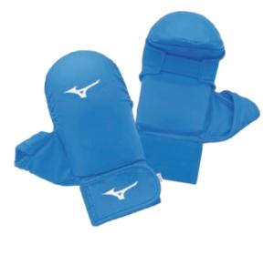 MIZUNO: KARATE HANDSKAR MED TUMME - BLÅ
